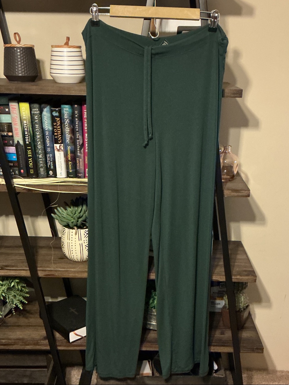 SKIMS Forest Green Wide-Leg Lounge Pants Size M